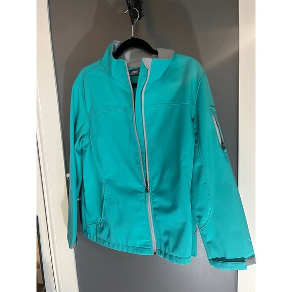 Free country women’s size xl turquoise blue lightweight shell jacket coat - Picture 1 of 4